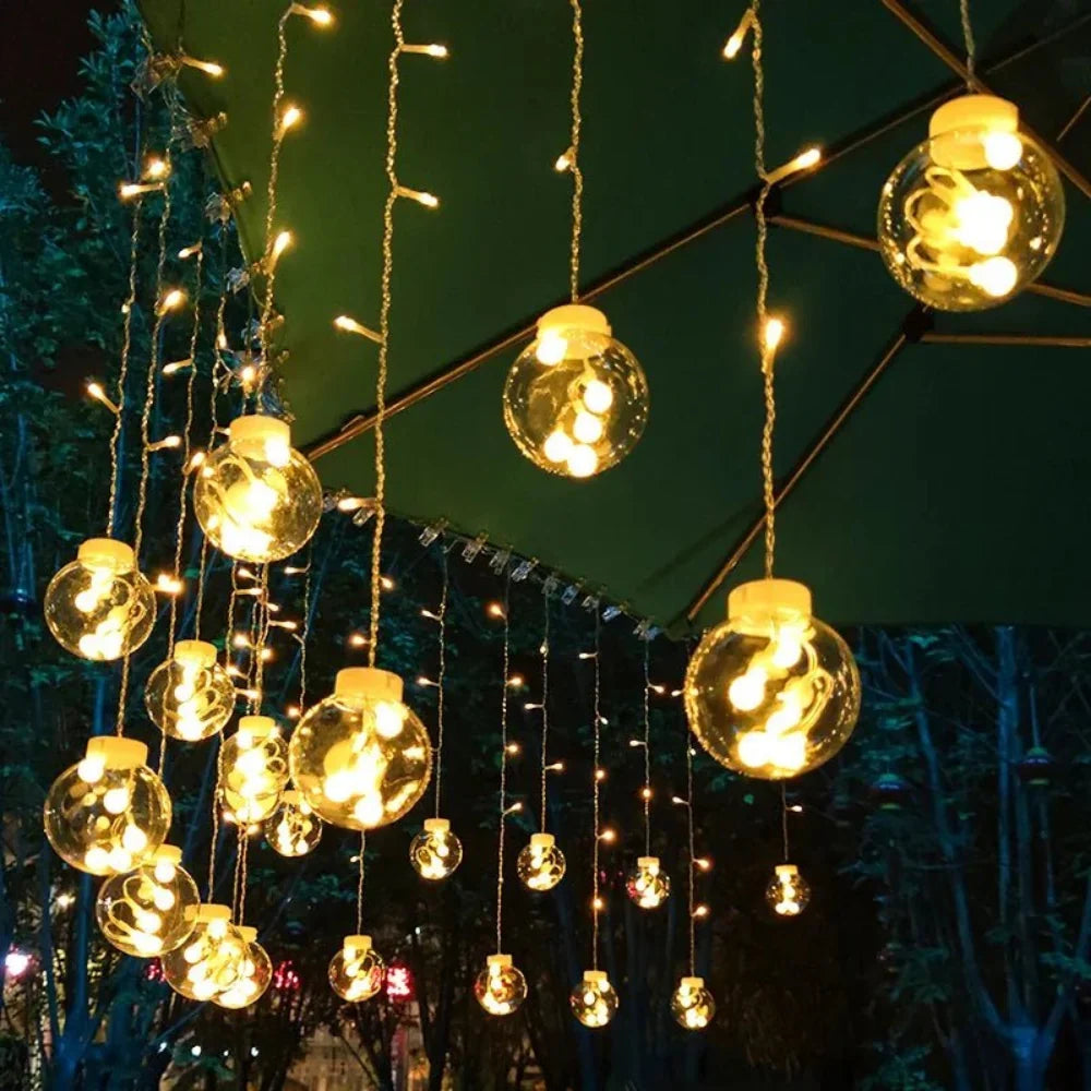 Solar Pendant String Lights for Garden & Patio Decor