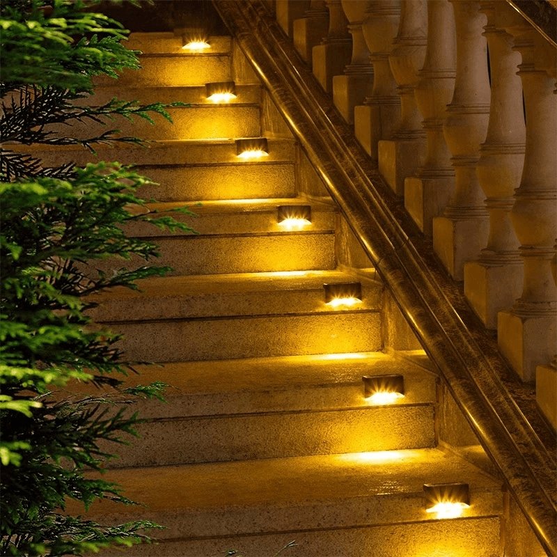 Solar Waterproof Stair Lights for Garden & Patio Decor