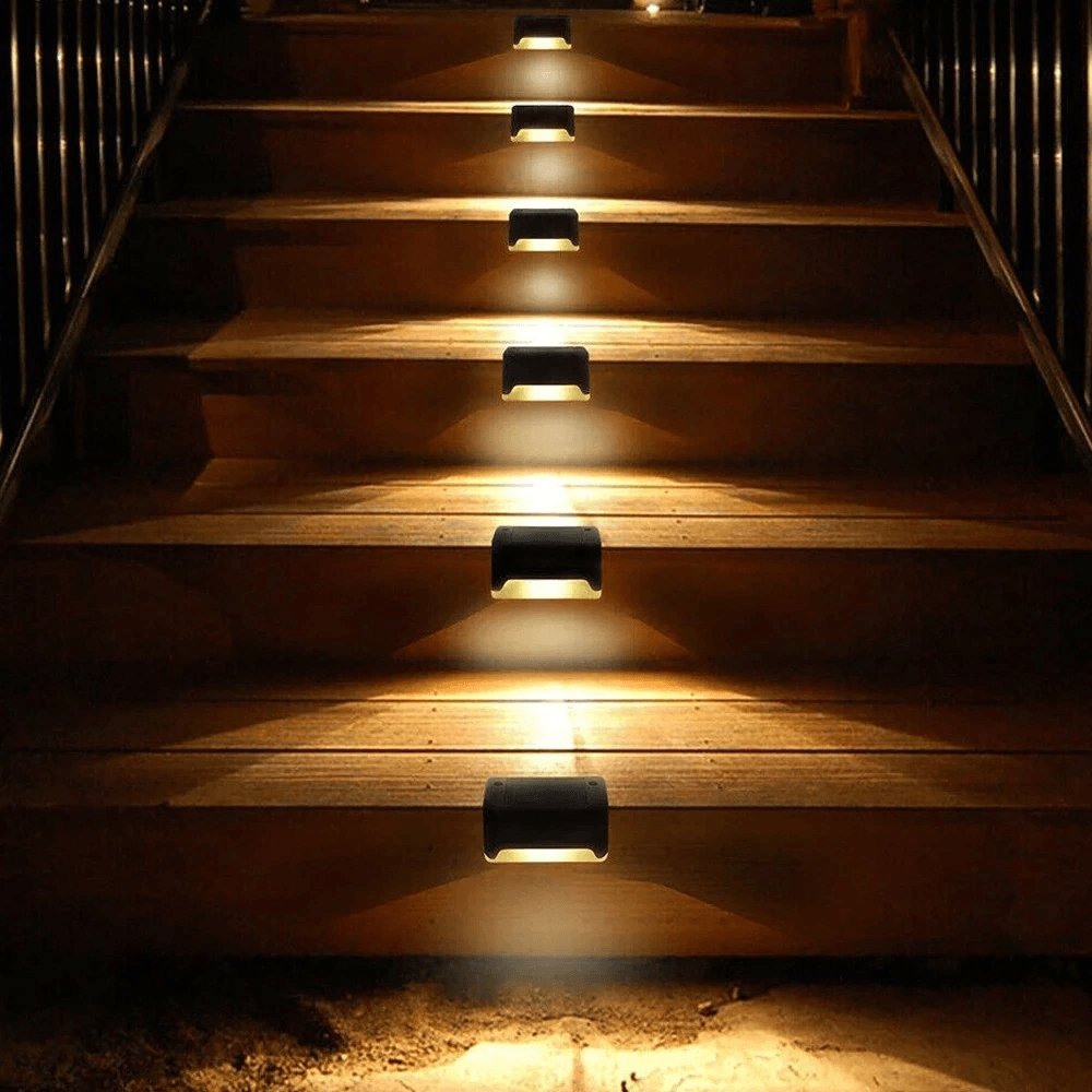 Solar Waterproof Stair Lights for Garden & Patio Decor