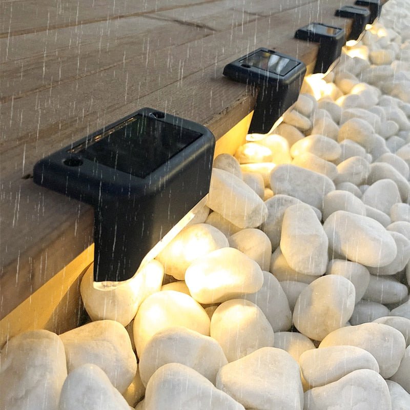 Solar Waterproof Stair Lights for Garden & Patio Decor