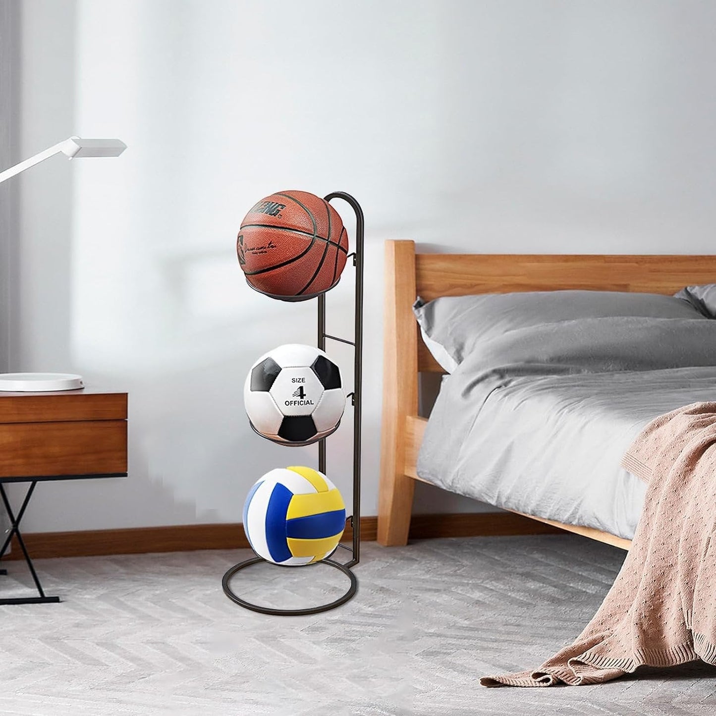 Compact Sports Ball Organizer Rack – Storage Solution for Home, Garage, Gym