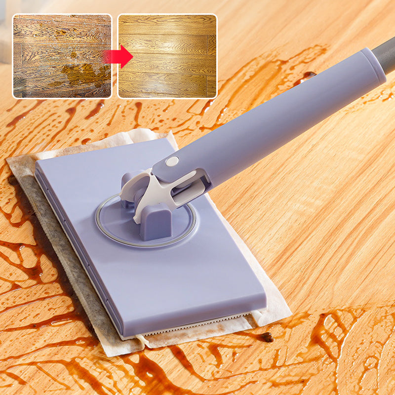 Compact Mini Mop with 360° Rotation – Hands-Free Cleaning Tool & 10 Wet Wipes