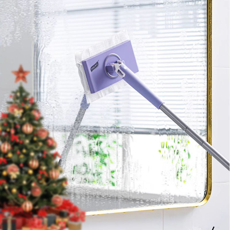 Compact Mini Mop with 360° Rotation – Hands-Free Cleaning Tool & 10 Wet Wipes