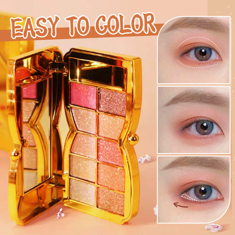 10-Color Glitter Eyeshadow Palette for Eye Makeup
