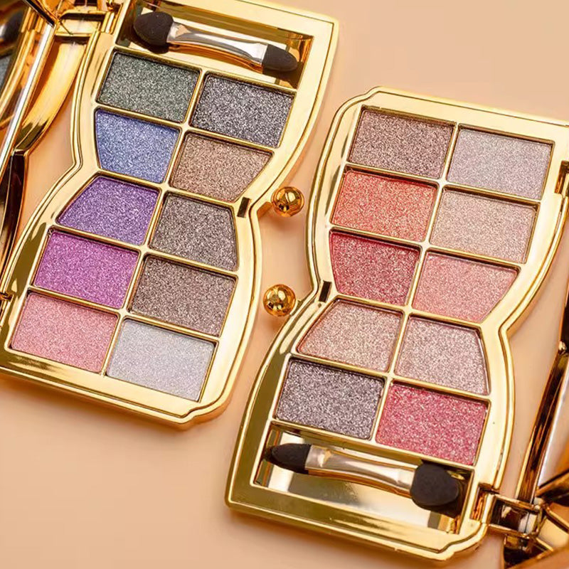 10-Color Glitter Eyeshadow Palette for Eye Makeup