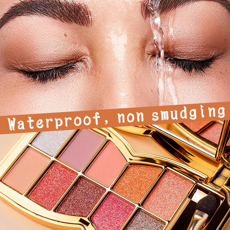 10-Color Glitter Eyeshadow Palette for Eye Makeup
