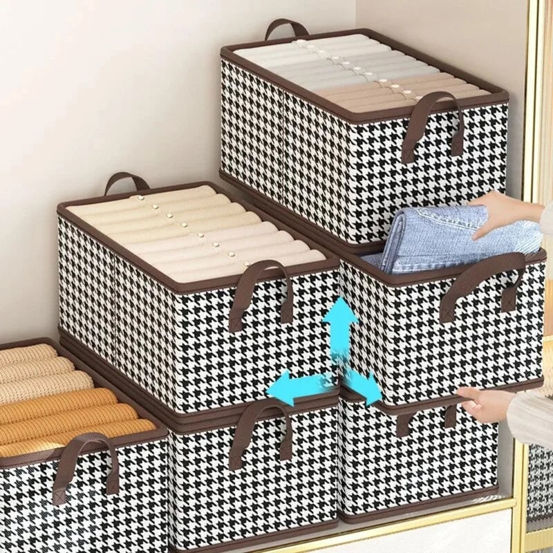 Foldable Denim Closet Organizer for Wardrobe Storage