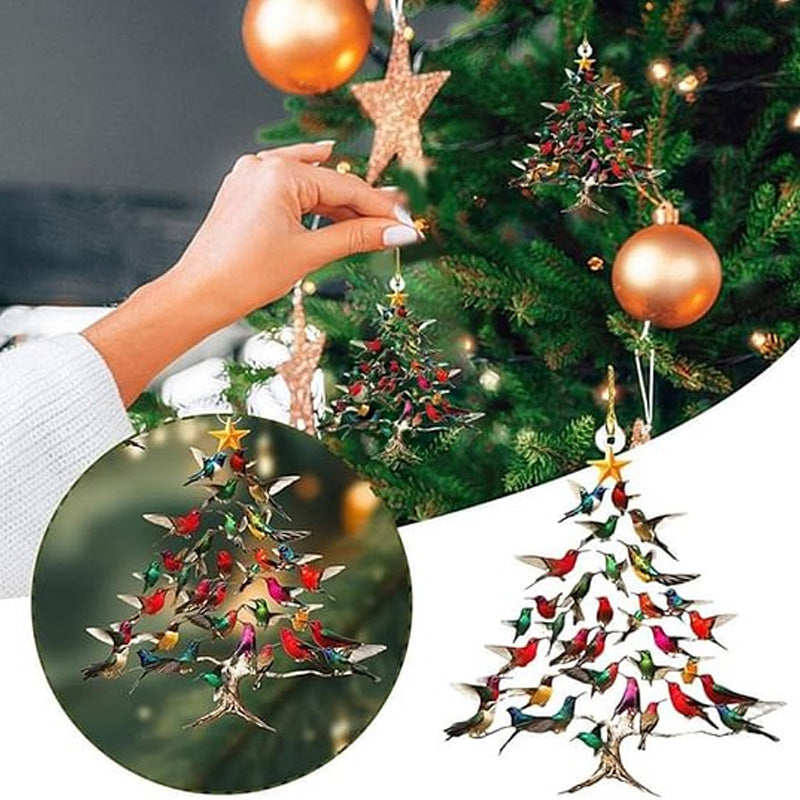 Hummingbird Tree Ornament – Colorful Charm & Warm Holiday Spirit (Set of 5)