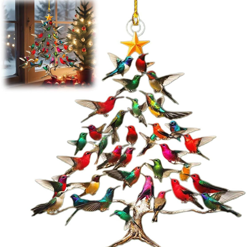 Hummingbird Tree Ornament – Colorful Charm & Warm Holiday Spirit (Set of 5)