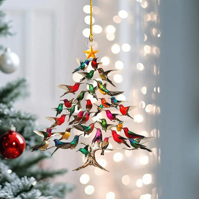 Hummingbird Tree Ornament – Colorful Charm & Warm Holiday Spirit (Set of 5)