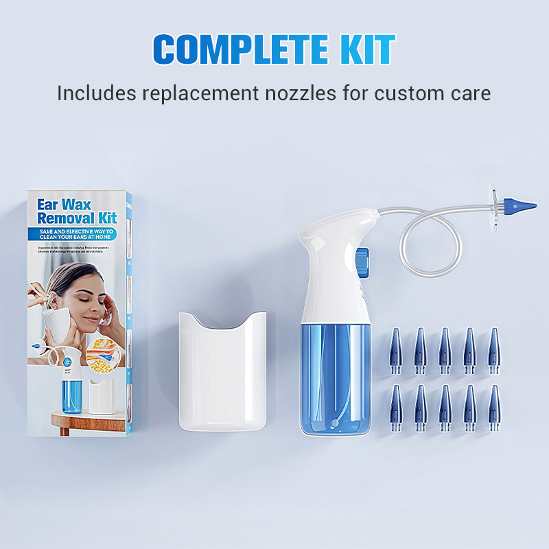 Ear Irrigation Kit with Replaceable Nozzles