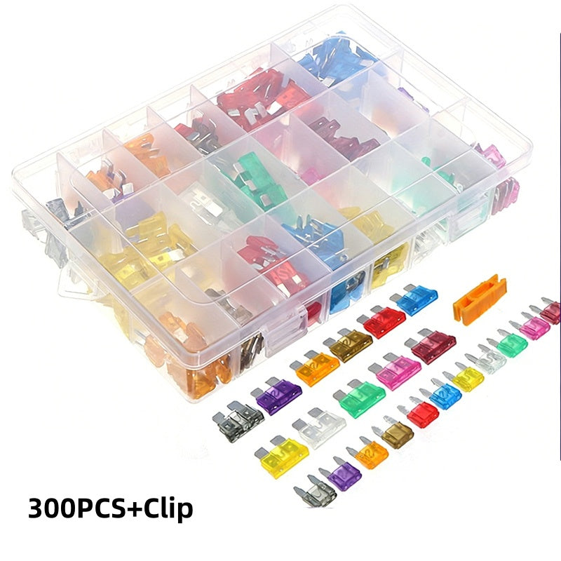 300-Piece Automotive Fuse Assortment with Puller Tool