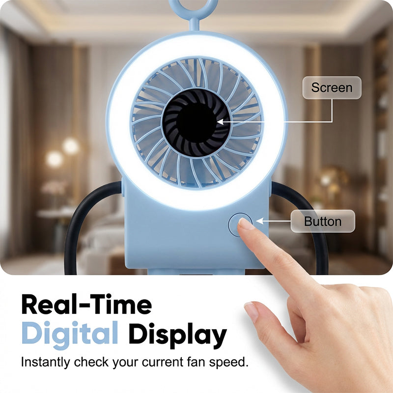 LED Light Robot Table Fan