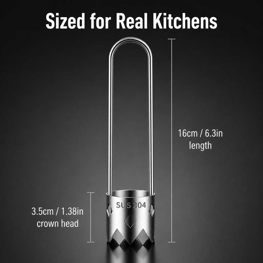 SteelCore — Core Peppers, Apples & Pears in One Twist, Zero Seed Mess