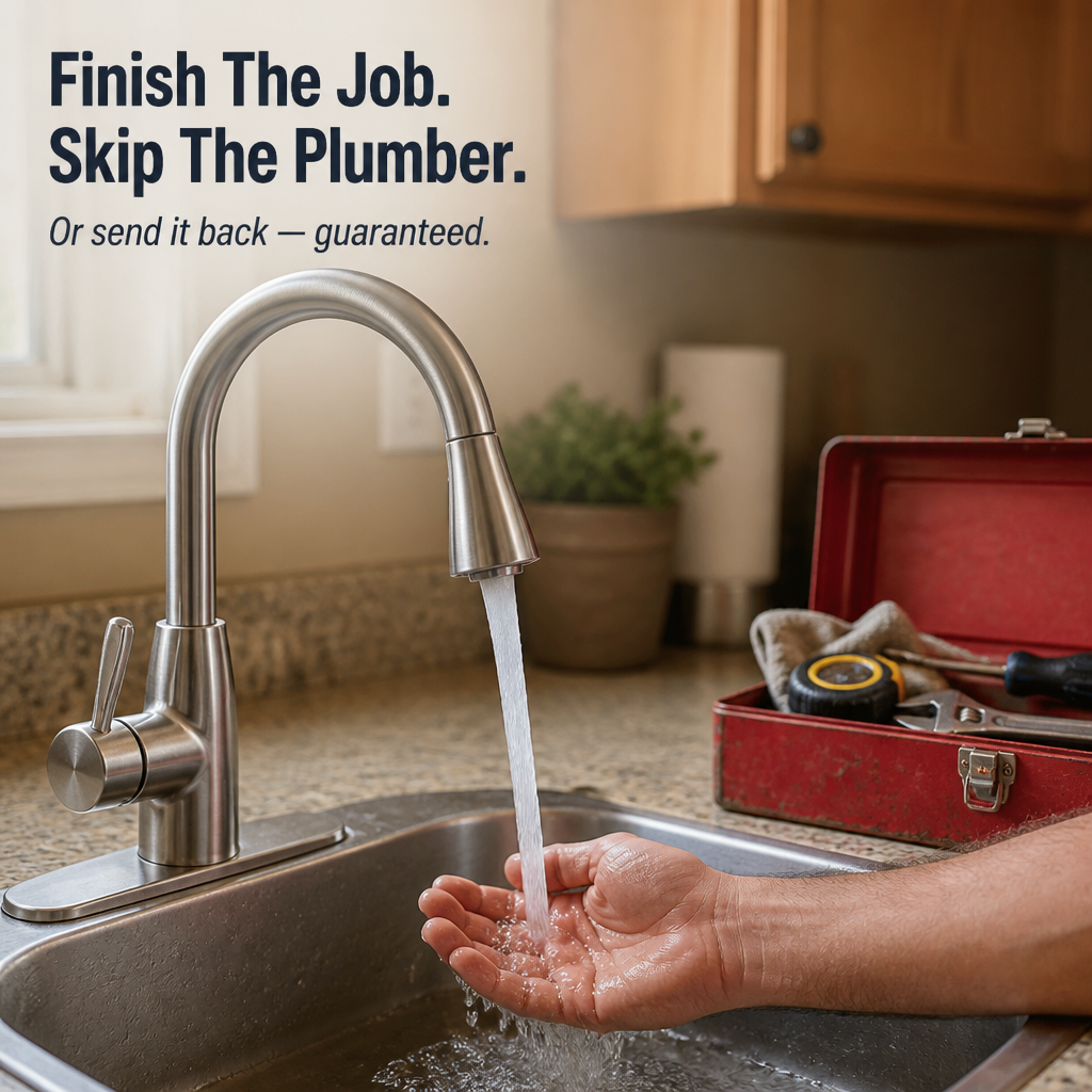 FlowMaster™ — Reach Stuck Faucet Nuts Without Yanking Out The Sink