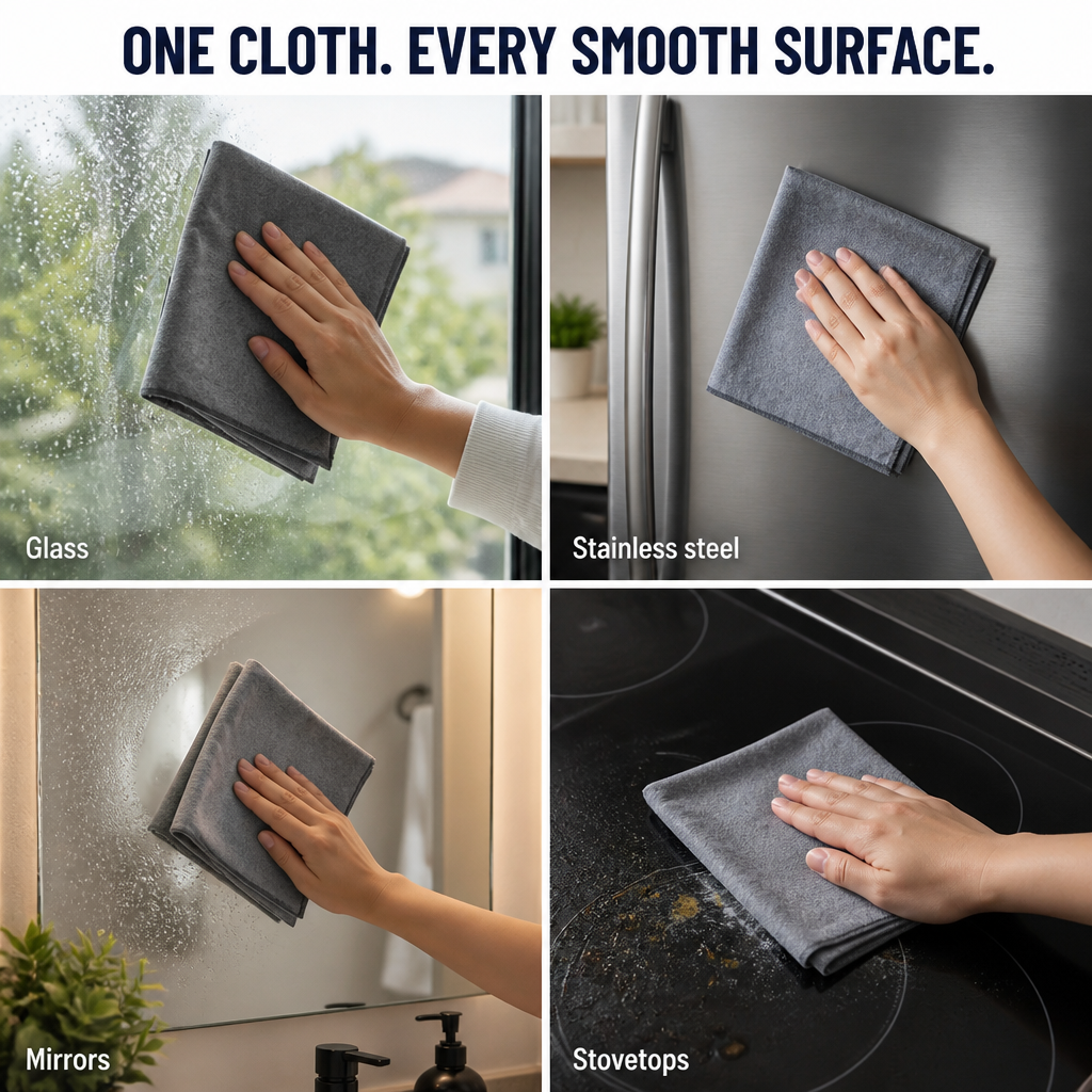 LumaClean™ — Wipe Glass, Mirrors & Car Windows Streak-Free Using Just Water