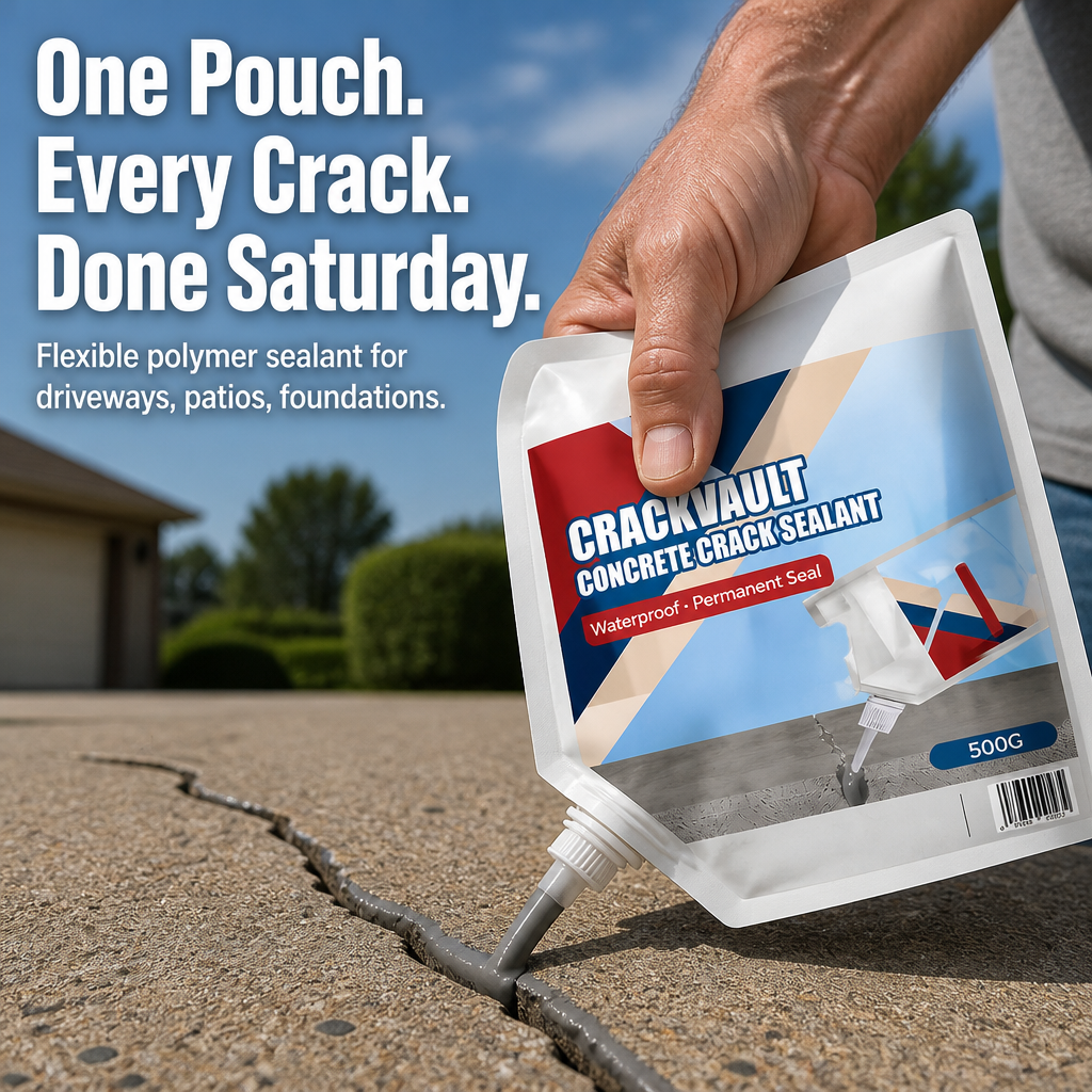 CrackVault — Fill, Seal & Waterproof Concrete Cracks In Under 10 Minutes