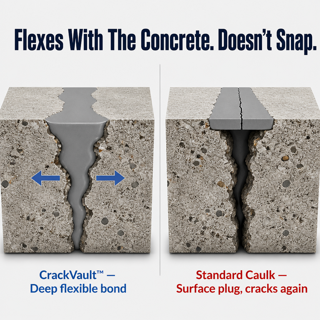 CrackVault — Fill, Seal & Waterproof Concrete Cracks In Under 10 Minutes