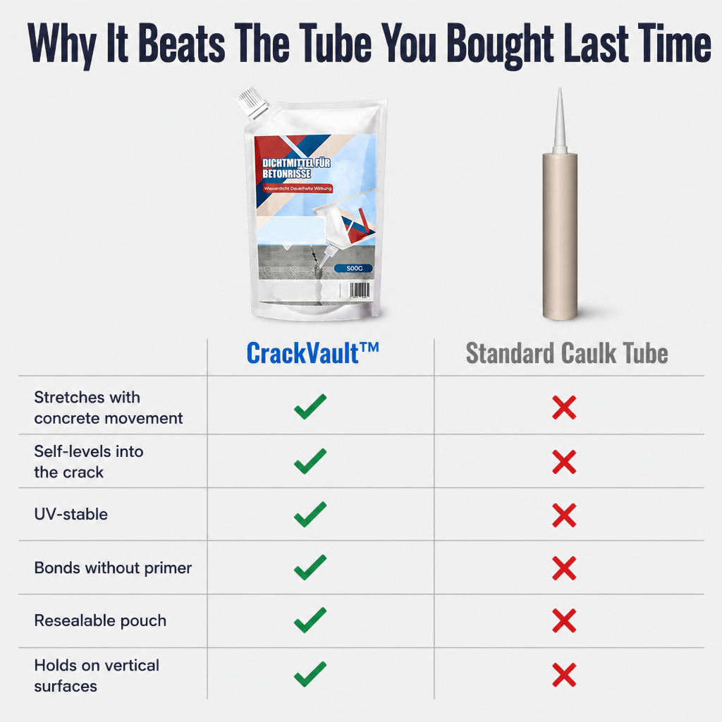 CrackVault — Fill, Seal & Waterproof Concrete Cracks In Under 10 Minutes
