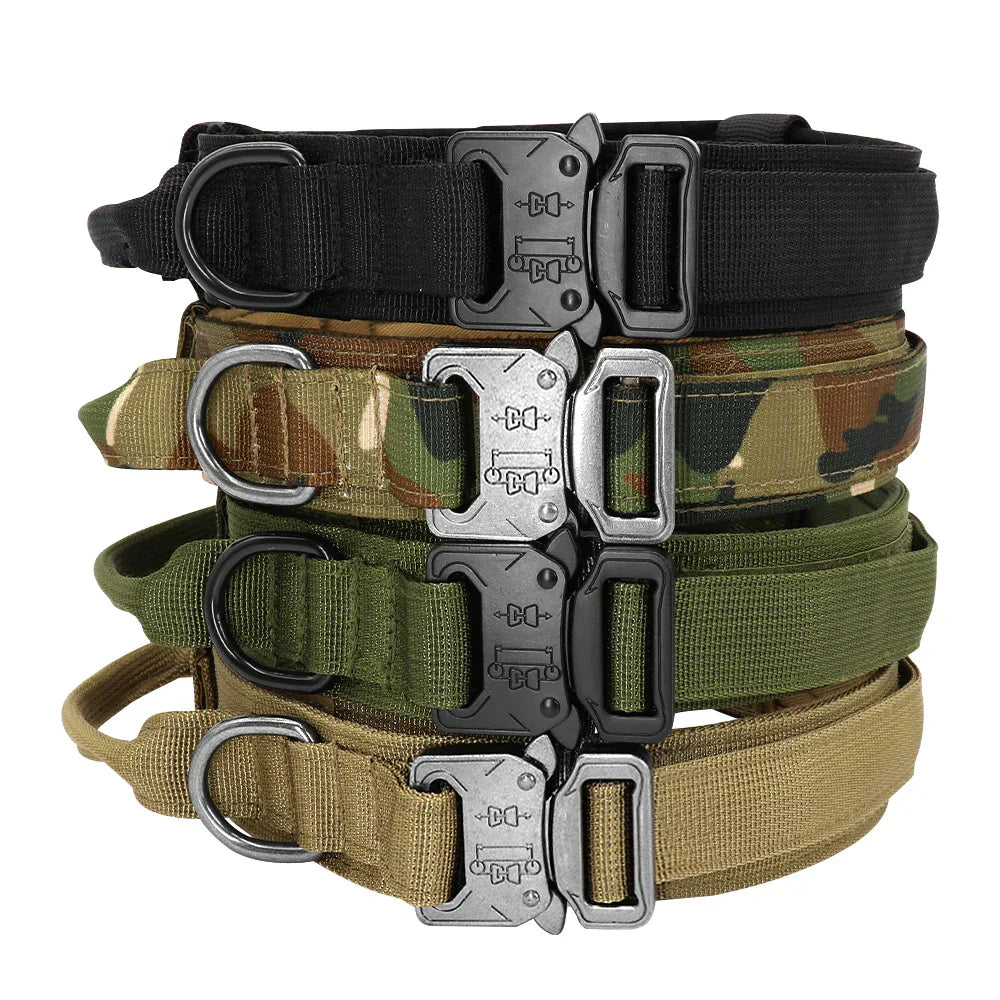 Dog Collar with Bungee Leash Set and Control Handle for Training