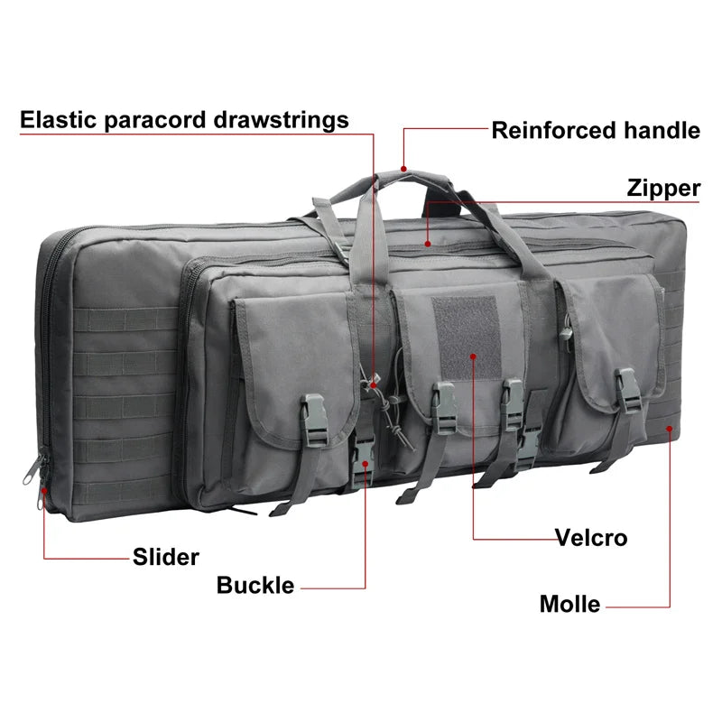 Gun Case and Tactical Backpack for Two Rifles