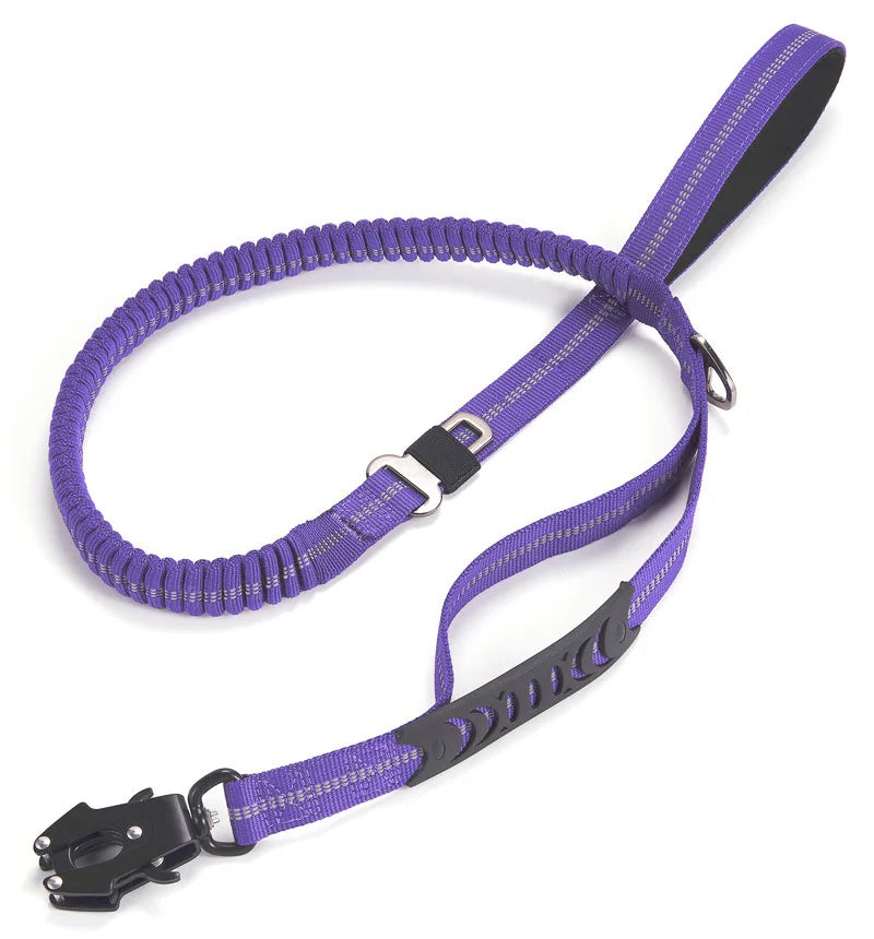 Heavy Duty Bungee Dog Leash for K9 with Two Handles
