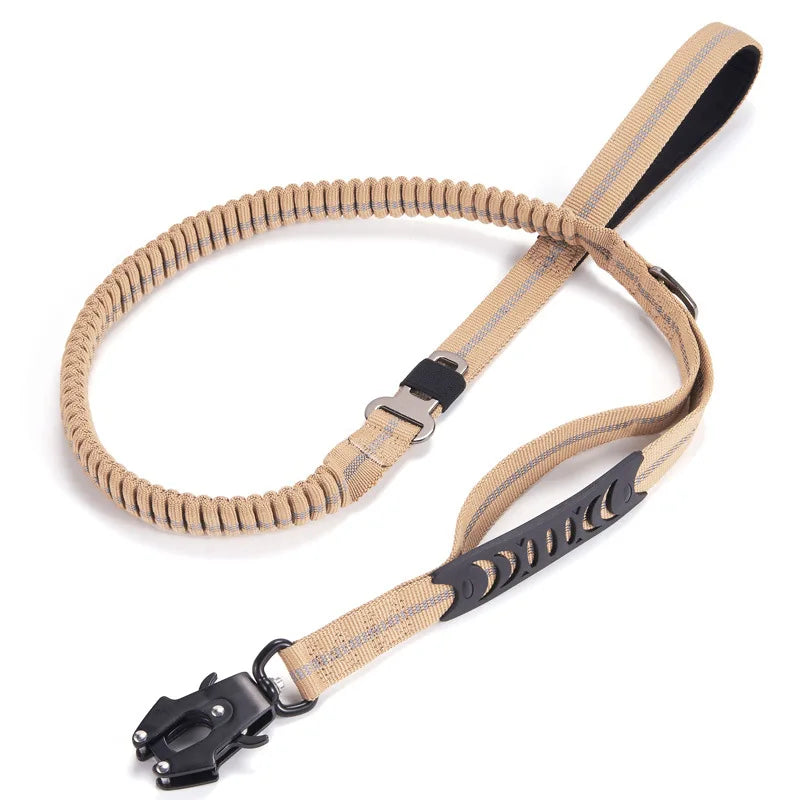 Heavy Duty Bungee Dog Leash for K9 with Two Handles
