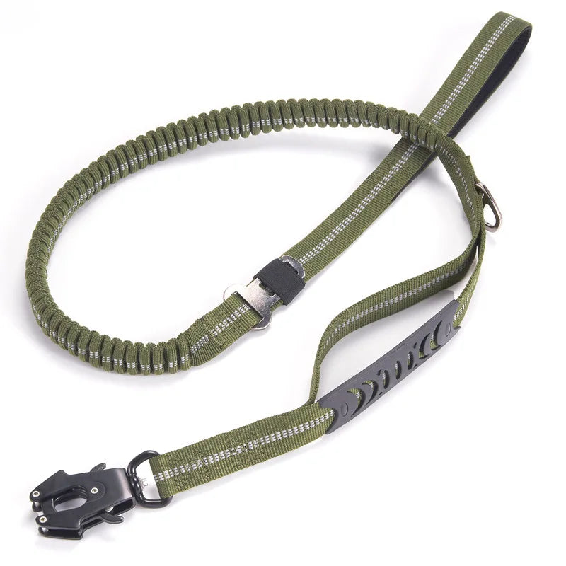 Heavy Duty Bungee Dog Leash for K9 with Two Handles