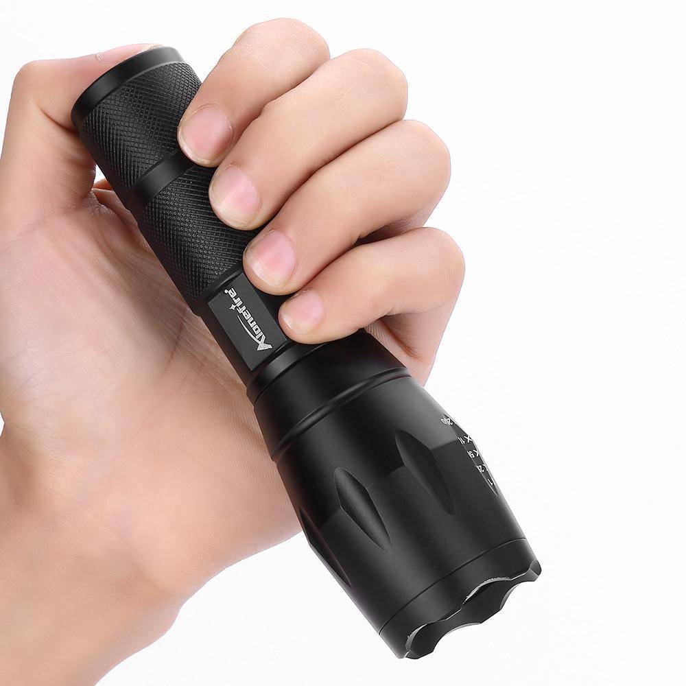 LED Flashlight with Zoom Function - Tactical Aluminum Design