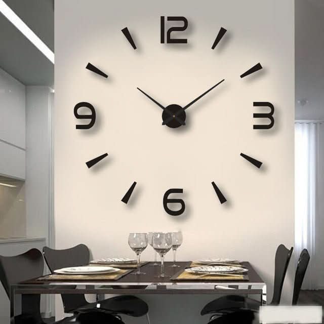 Modern 3D Acrylic Wall Clock for Quiet Interiors