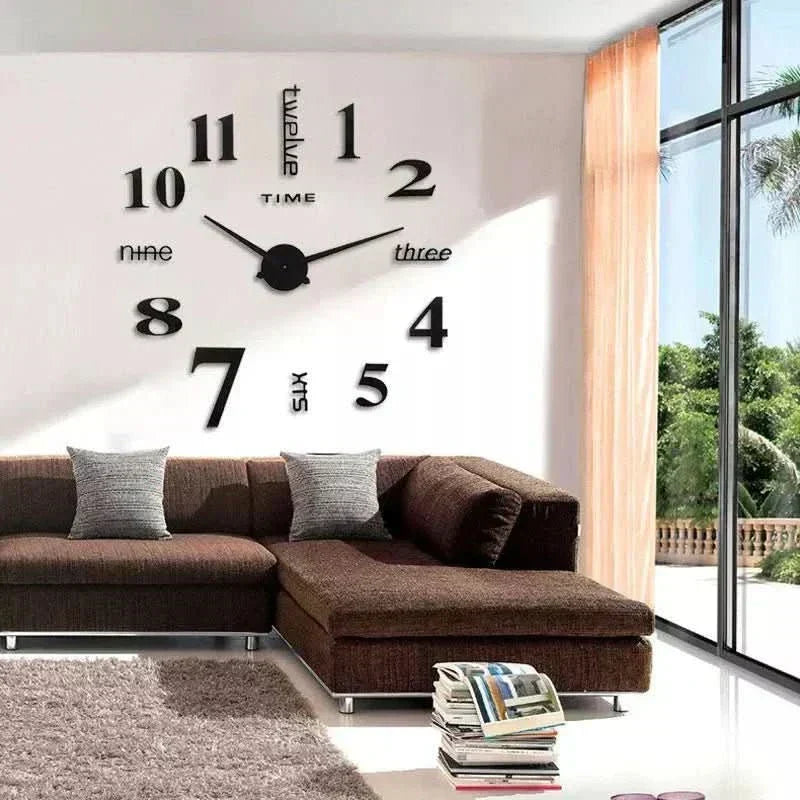 Modern 3D Acrylic Wall Clock for Quiet Interiors