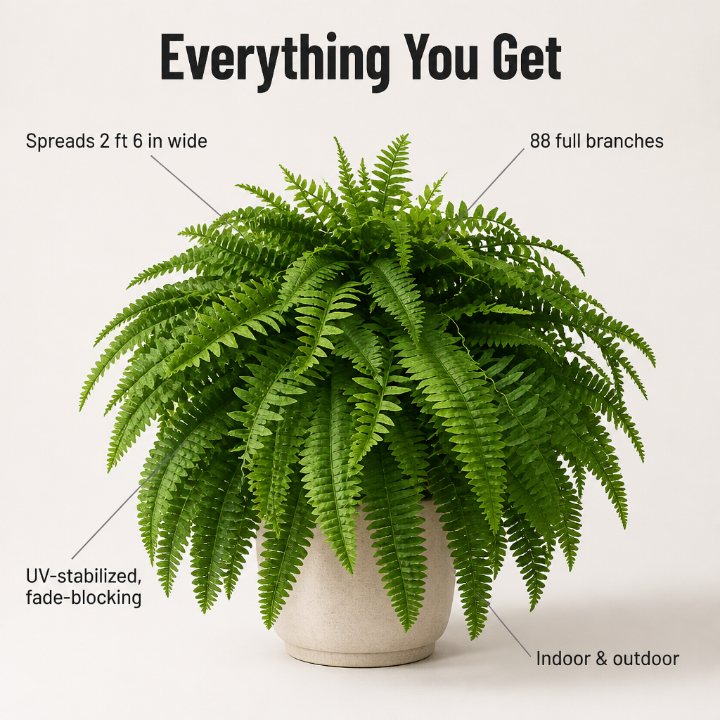 VeraFern — Fill Your Porch With Forever-Green Ferns That Never Need Watering