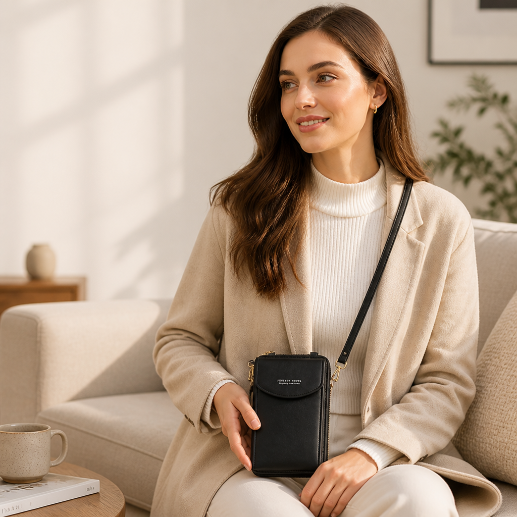 AeroStride – Slim Crossbody Phone Bag with Built-In Card Wallet