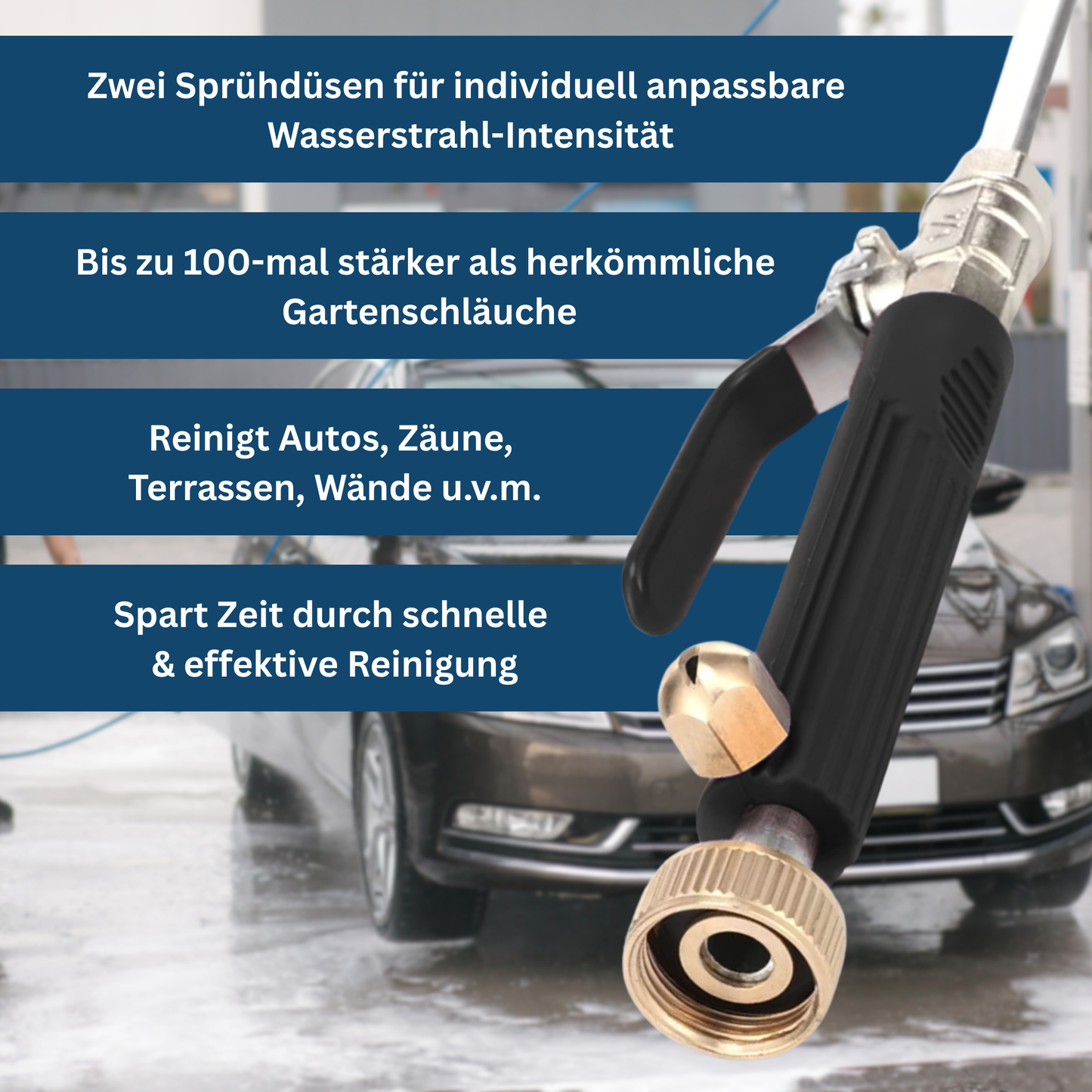 High-Pressure Washer for Use with Garden Hoses