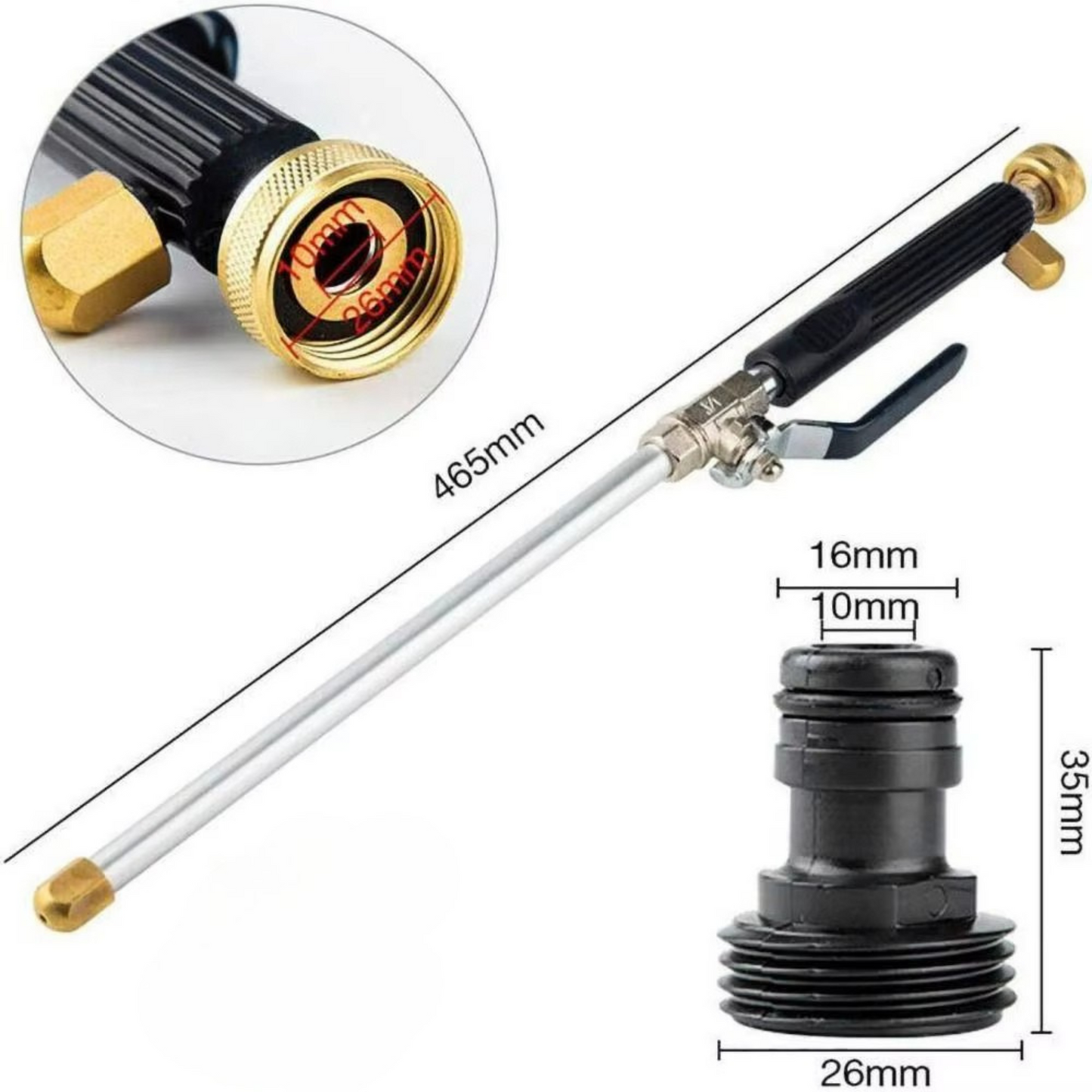 High-Pressure Washer for Use with Garden Hoses