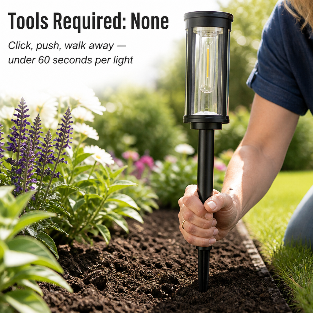 LumaRay™ — Light Your Garden Path for 12 Full Hours on One Day's Charge