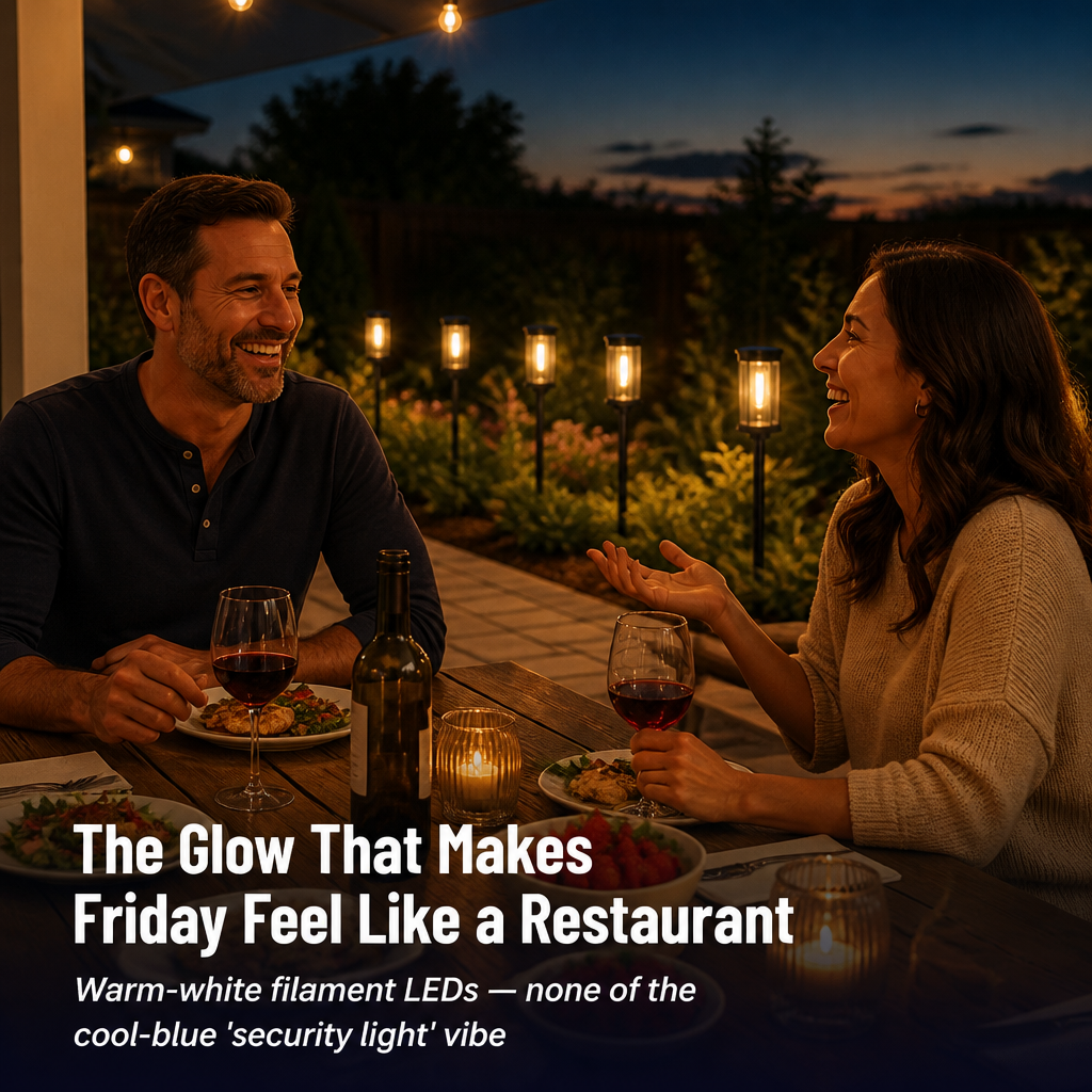 LumaRay™ — Light Your Garden Path for 12 Full Hours on One Day's Charge
