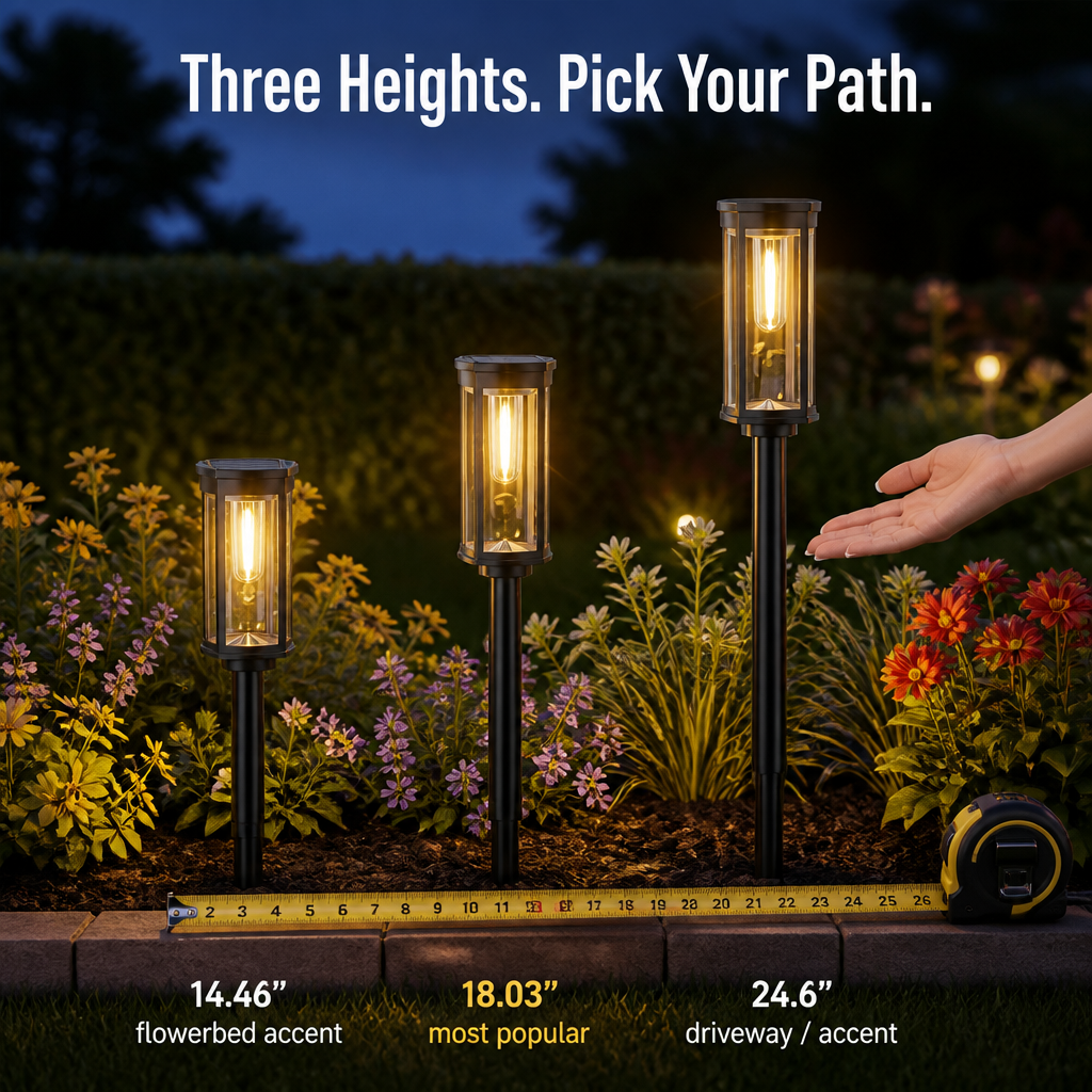 LumaRay™ — Light Your Garden Path for 12 Full Hours on One Day's Charge