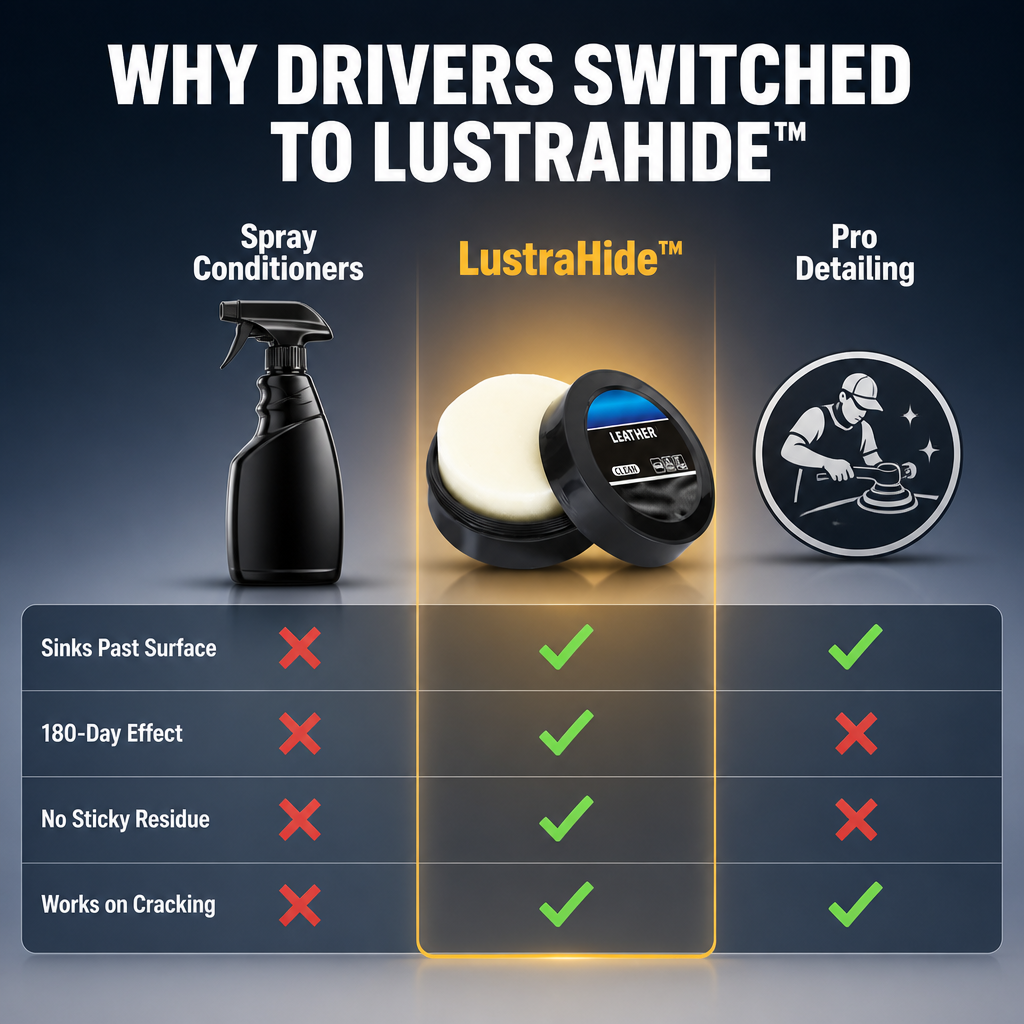 LustraHide™ — Revive Cracked, Faded Leather and Lock in Shine for 180 Days