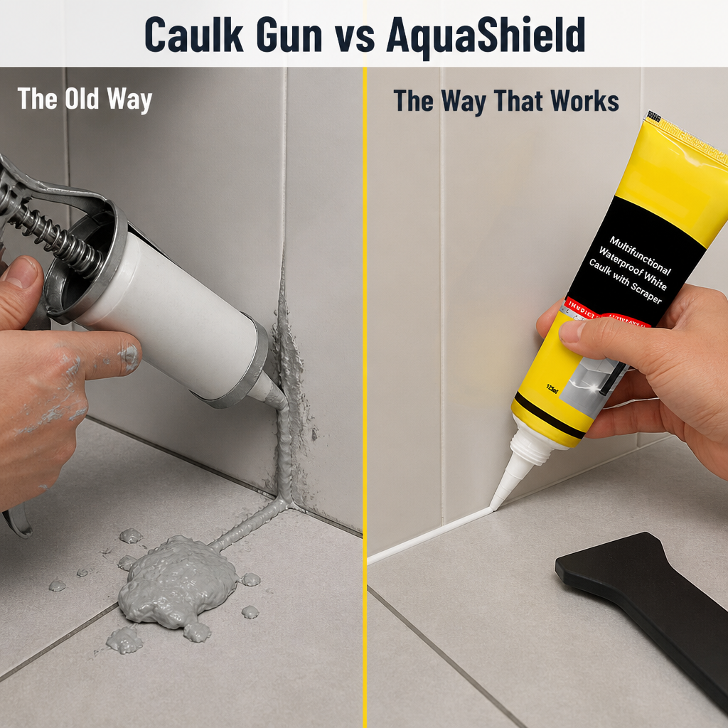 AquaShield™ — Reseal Bathroom and Kitchen Edges Without a Caulk Gun