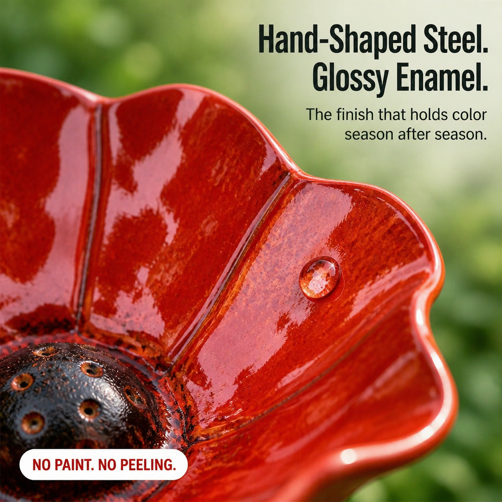 LiveFlare™ — Stake One Hand-Glazed Bloom Birds and Bees Show Up For