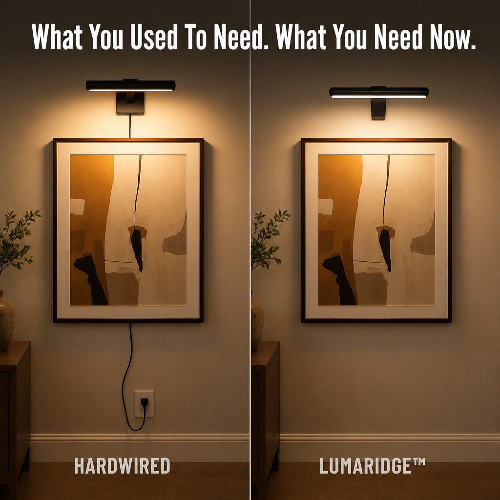 LumaRidge™ — Frame Every Wall in Warm Gallery Glow, No Electrician Needed