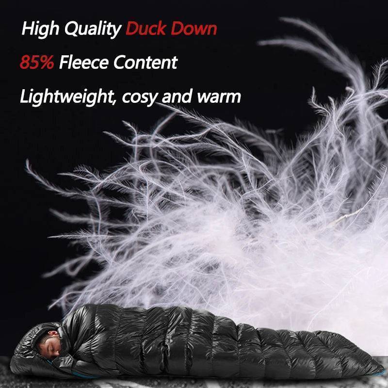Lightweight Duck Down Sleeping Bag for Winter Camping