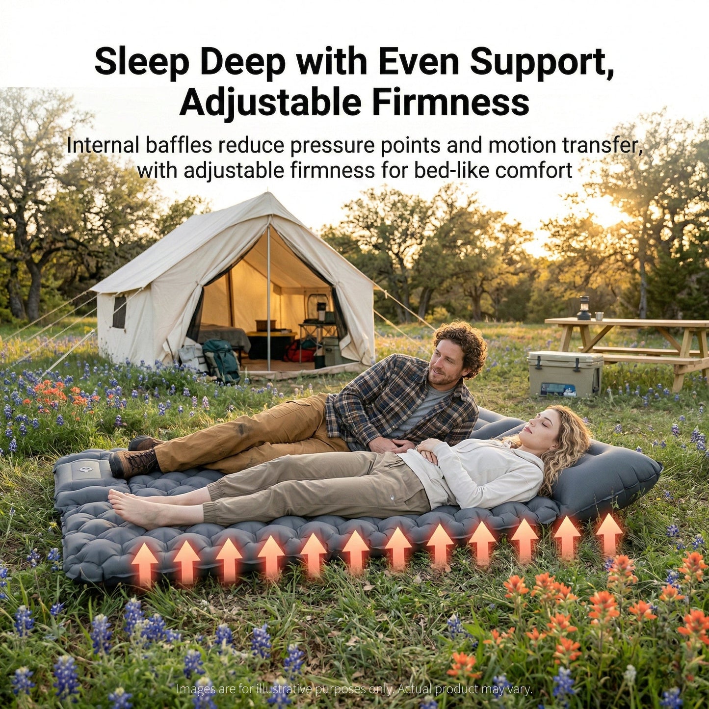 Lightweight Air Mattress for Camping - Quick Inflate Design