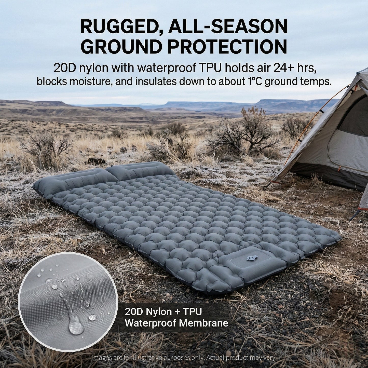 Lightweight Air Mattress for Camping - Quick Inflate Design