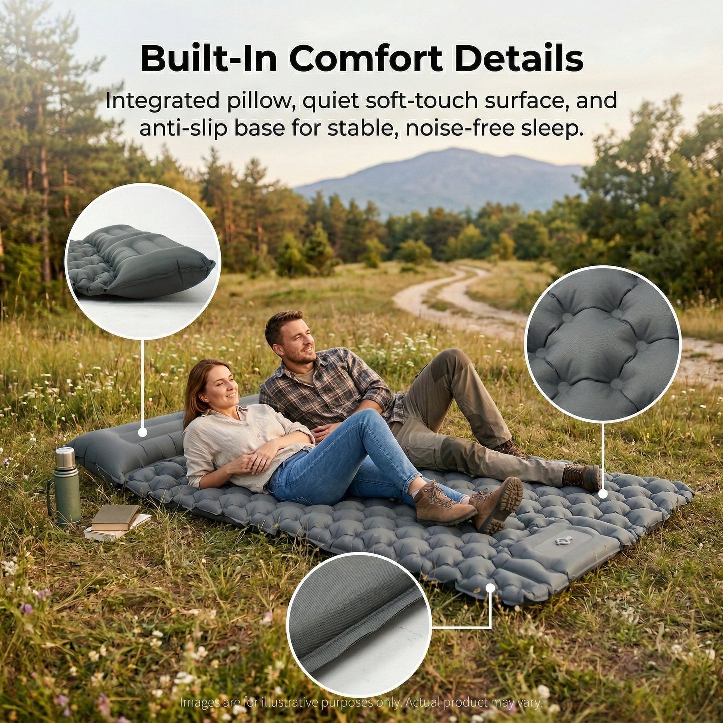 Lightweight Air Mattress for Camping - Quick Inflate Design