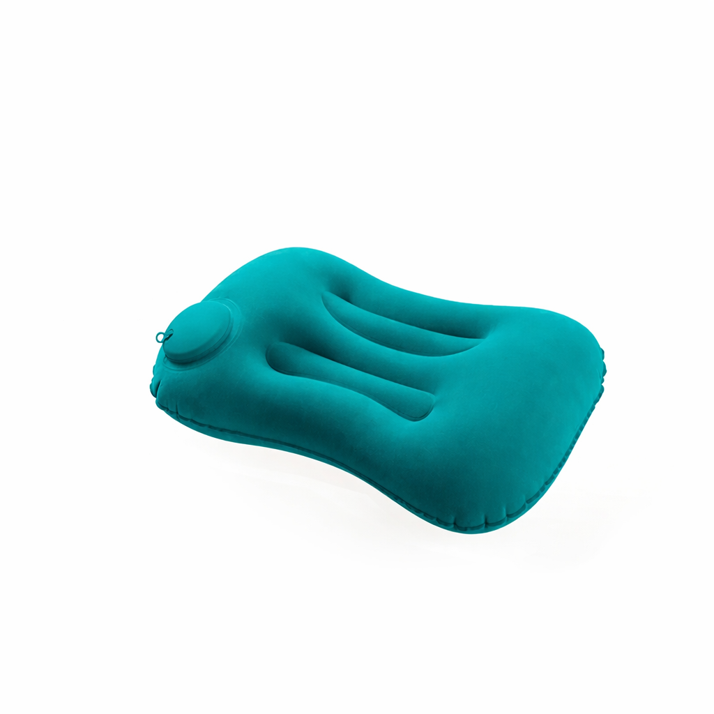 Inflatable Camping Pillow with Integrated Pump – Lightweight Design