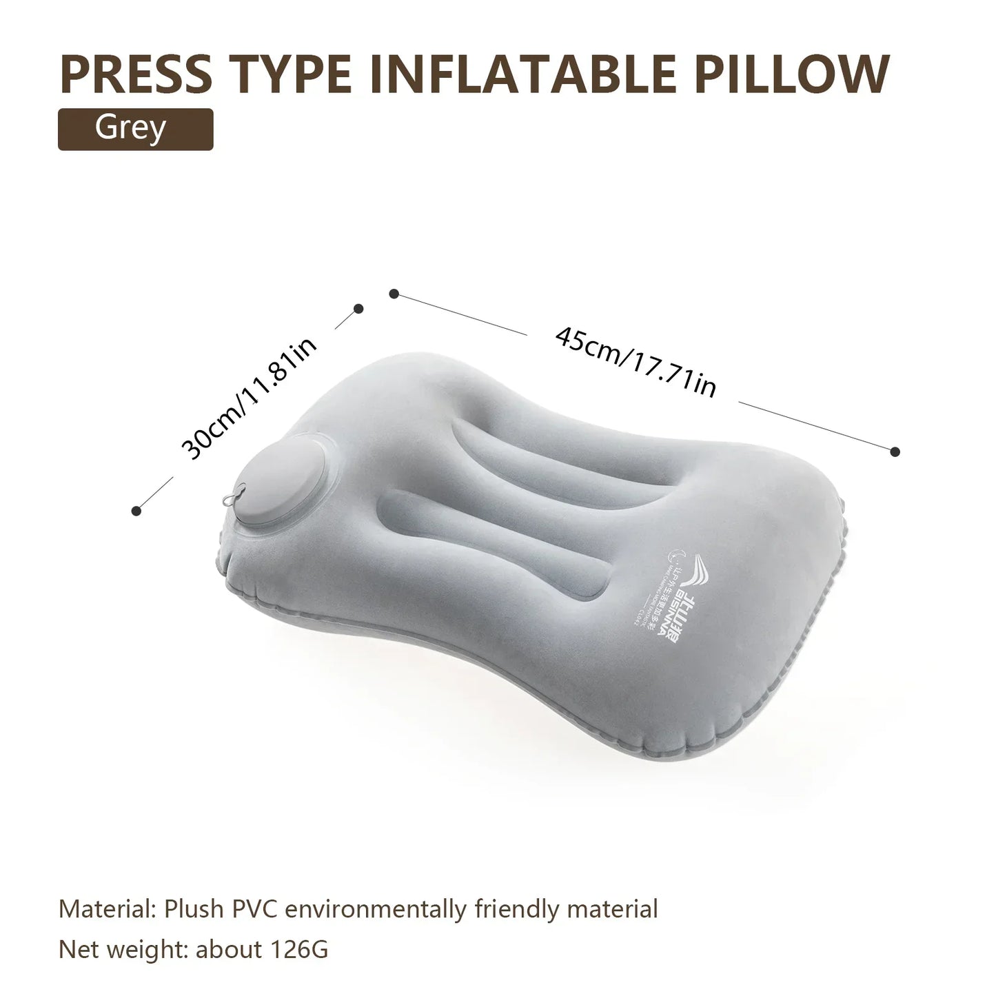 Inflatable Camping Pillow with Integrated Pump – Lightweight Design