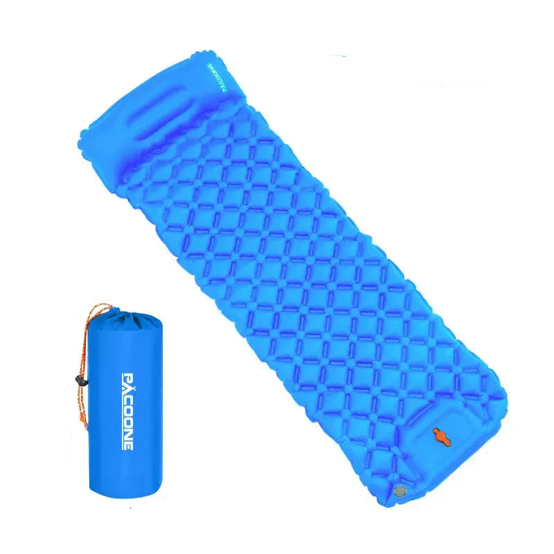 Inflatable Camping Sleeping Pad with Integrated Pump - Ultralight Design