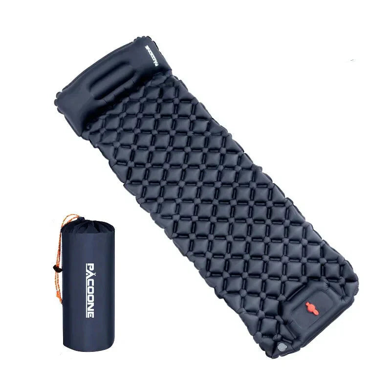 Inflatable Camping Sleeping Pad with Integrated Pump - Ultralight Design